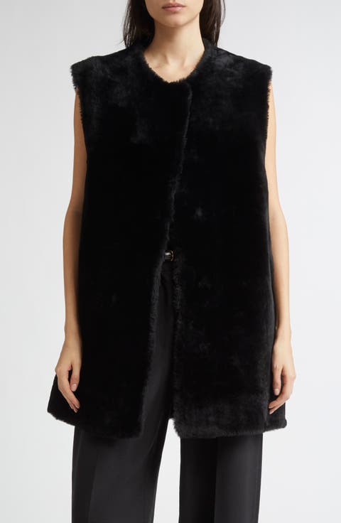 Plush Genuine Shearling Vest