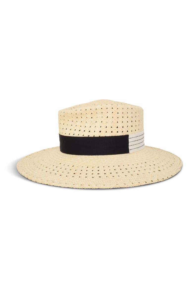 Merle Open Weave Straw Sun Hat, Alternate, color, NATURAL
