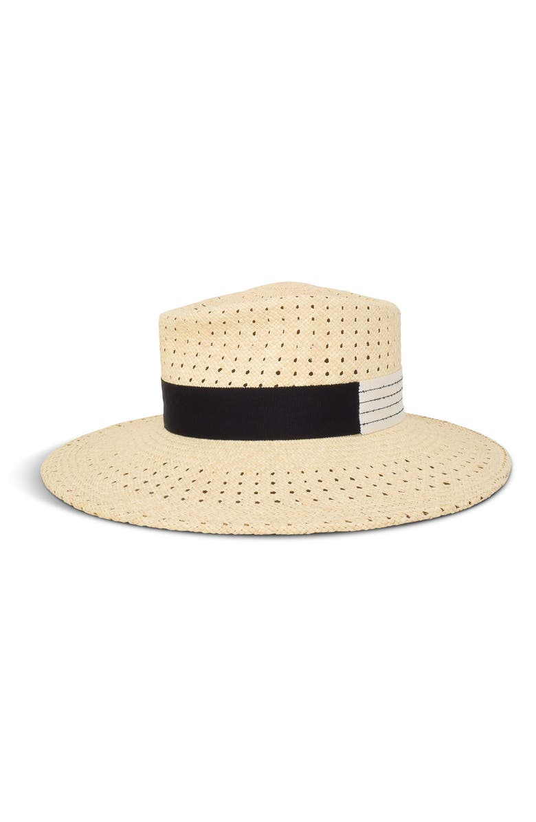 Gigi Burris Millinery Merle Open Weave Straw Sun Hat, Alternate, color, Natural