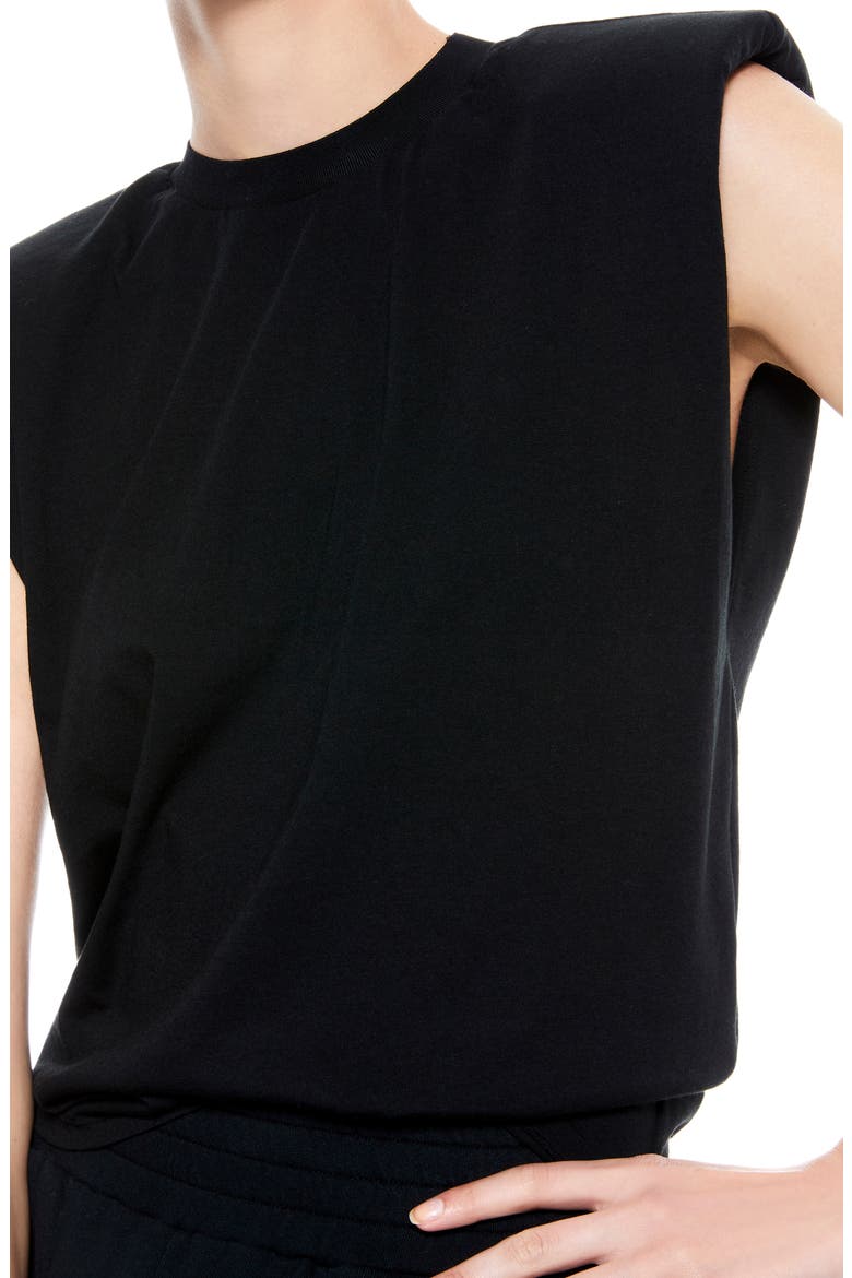 Braxton Padded Sleeveless T-Shirt, Alternate, color, BLACK