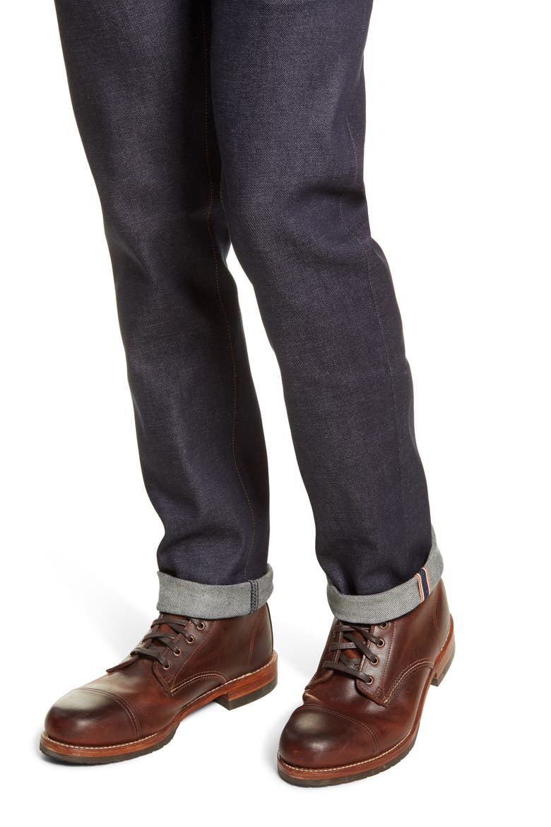 The Pen Slim 14-Ounce Stretch Selvedge Jeans, Alternate, color, INDIGO RAW
