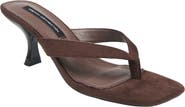 French Connection Trinity Faux Suede Thong Kitten Heel