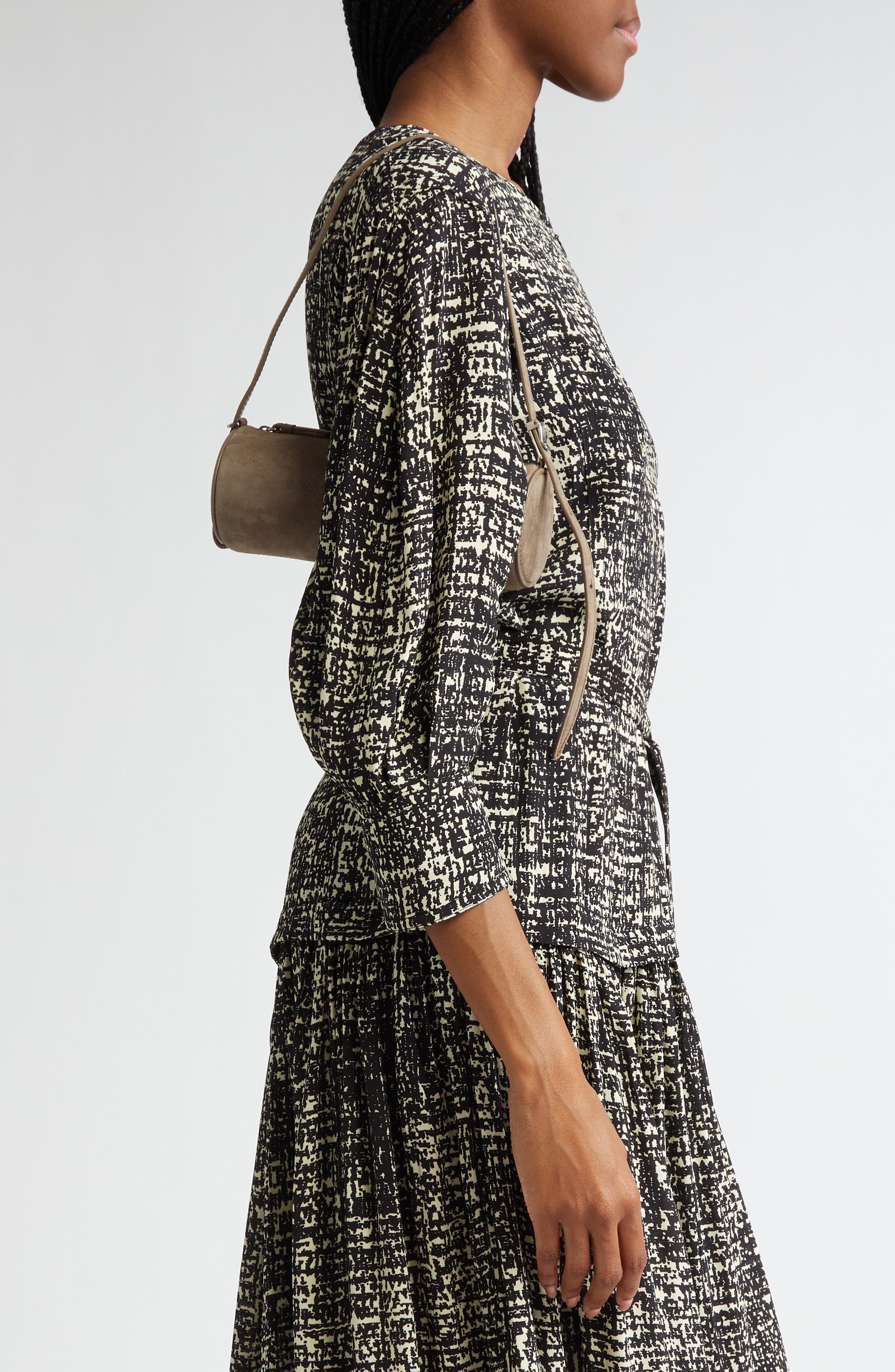 Proenza Schouler Mini Silo Leather Shoulder Bag, Alternate, color, Taupe