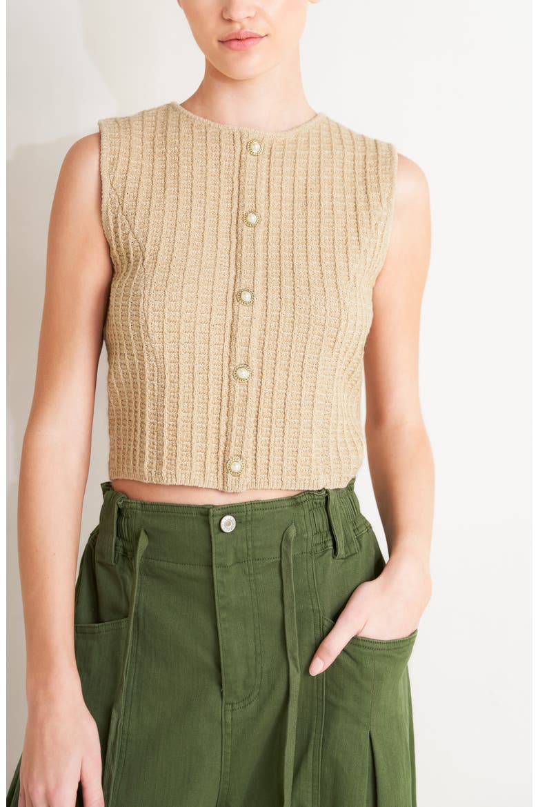 Ribbed Knit Sweater Tank, Alternate, color, TAUPE