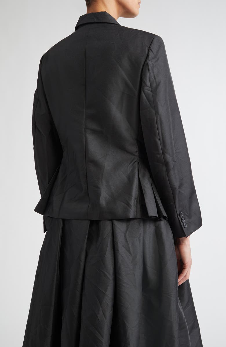 Comme des Garçons Comme des Garçons Pleated Single Breasted Gabardine Blazer, Alternate, color, 