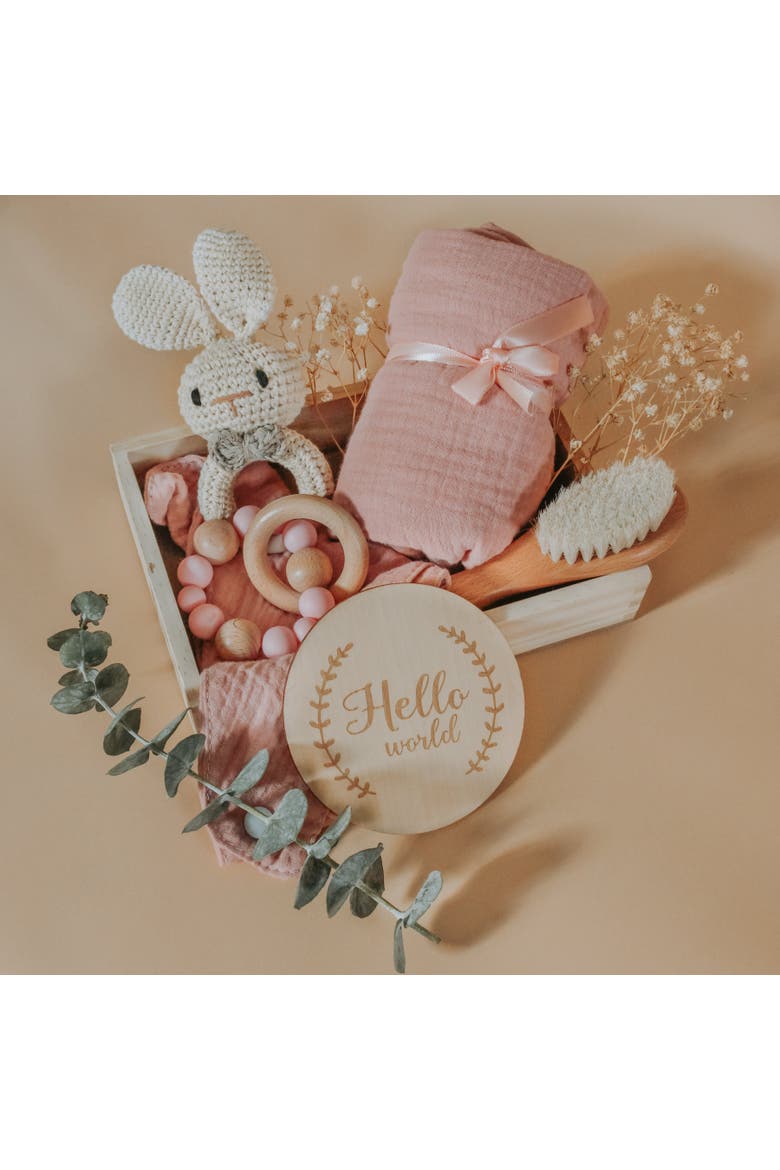 Newborn Baby Shower Gift Set, Main, color, Pink bunny