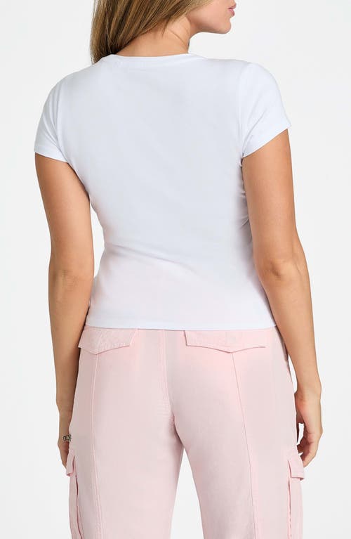 Guess R5 Vintage Girl Organic Cotton Blend Graphic T-shirt In Pure White