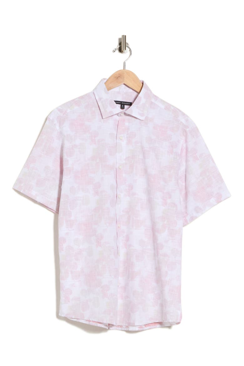 Emeric Short Sleeve Button-Up Shirt, Main, color, SHADOW CORAL
