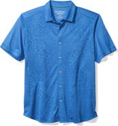Tommy Bahama Palm Coast Cascade Vines IslandZone® Performance Short Sleeve Knit Button-Up Shirt