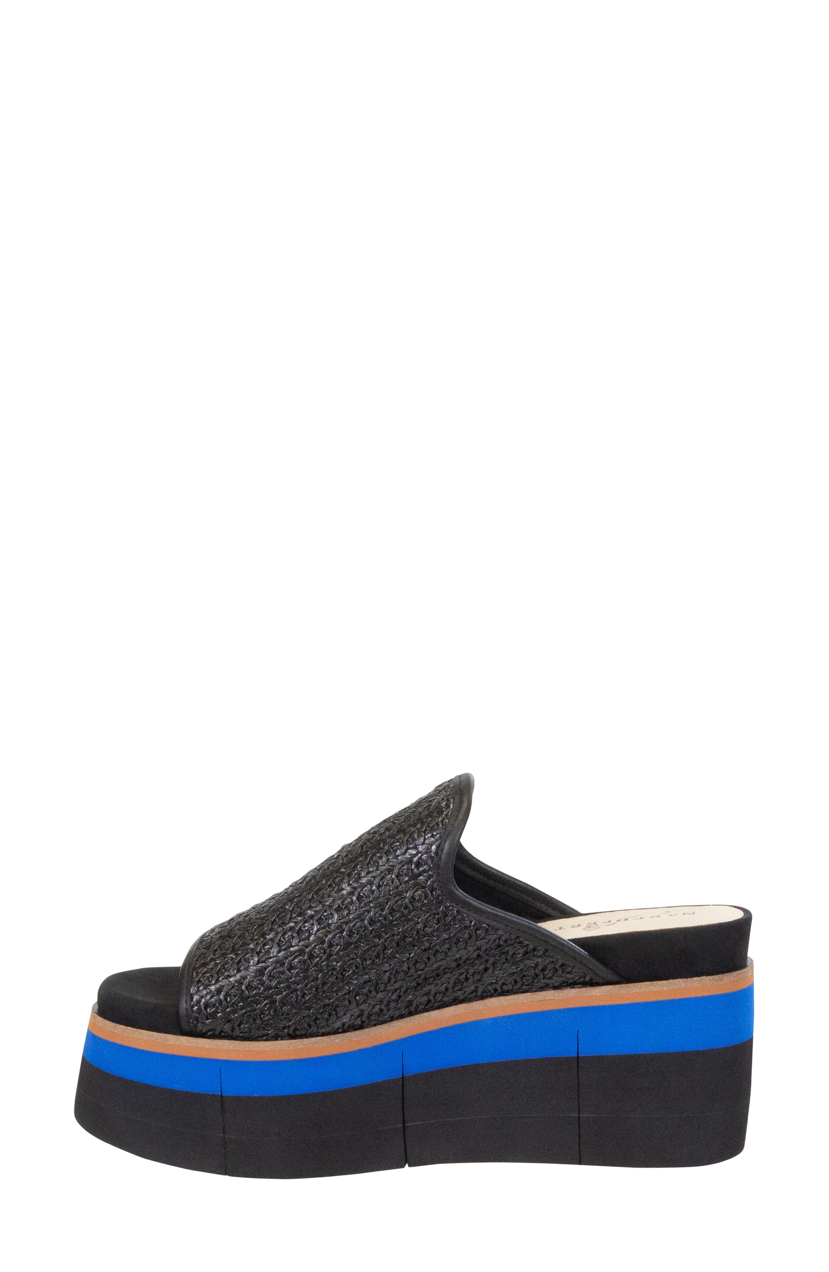 Naked Feet Flocci Platform Slide Sandal, Alternate, color, 