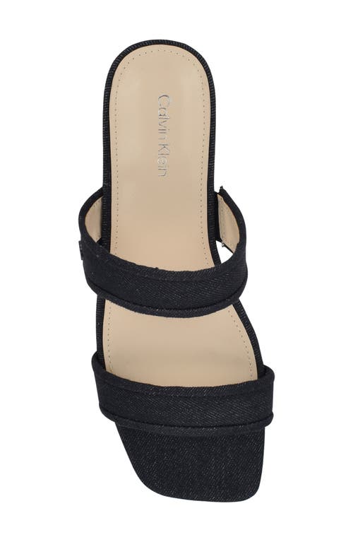 Calvin Klein Felisa Two-strap Sandal In Dark Blue