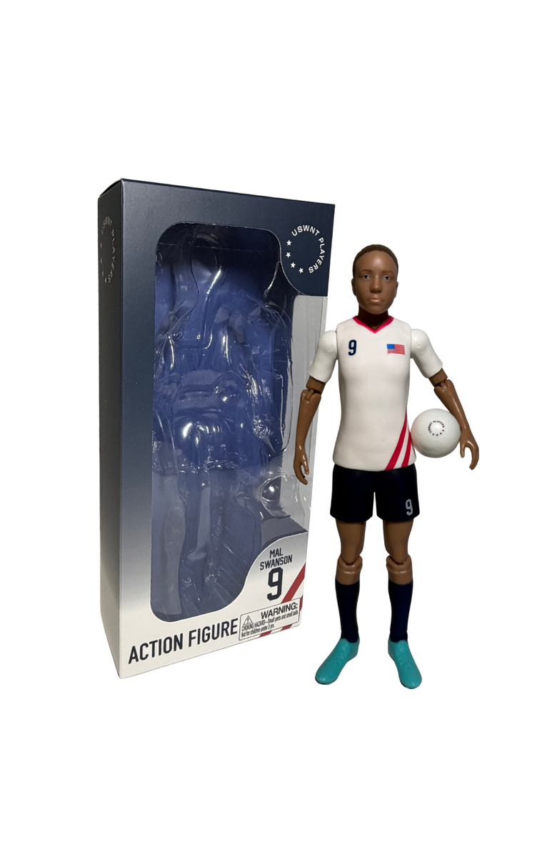 Banbo Toys SOCKERS USWNT Mal Swanson 8" Collectible Soccer Action Figure, Main, color, White