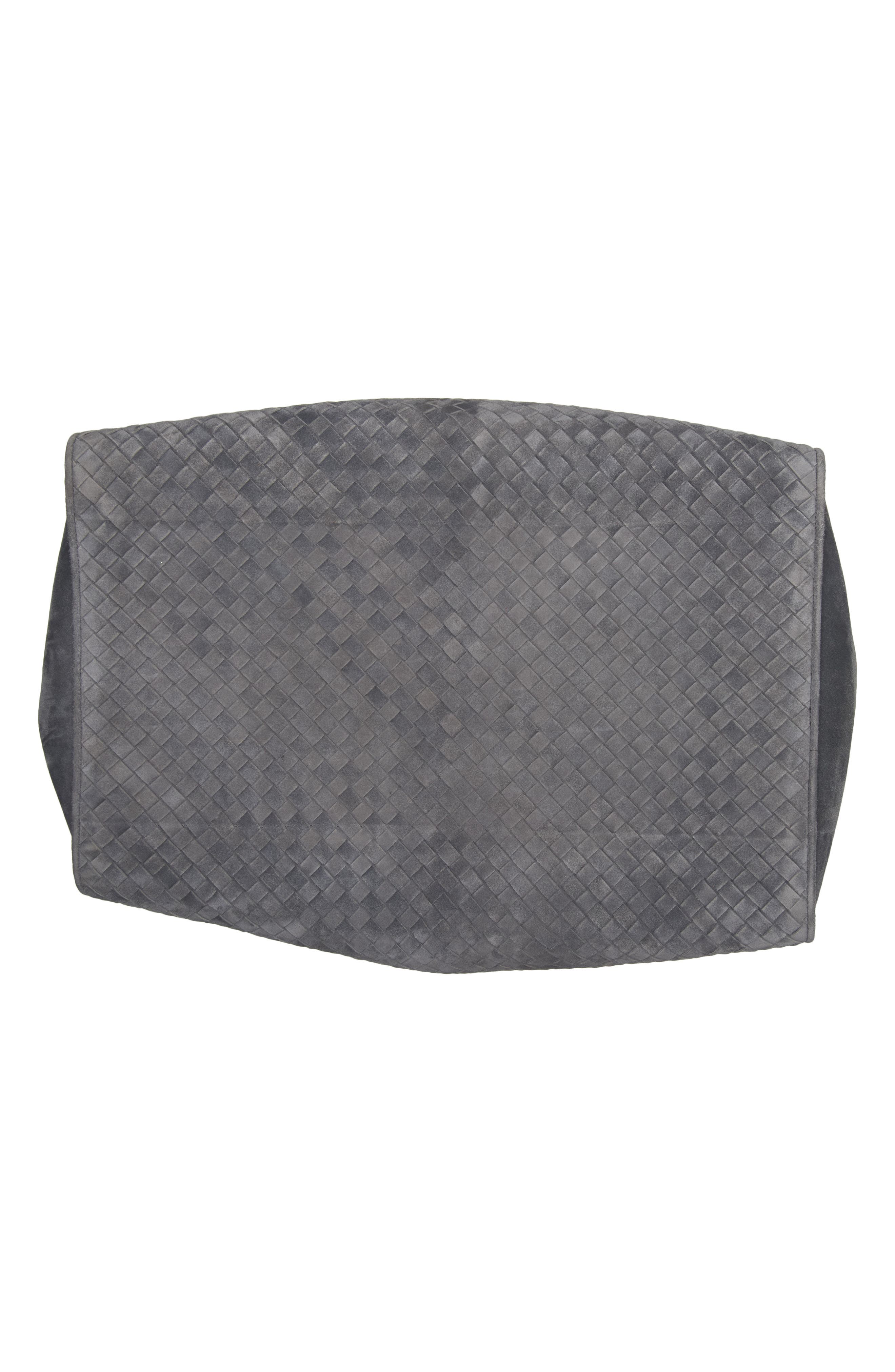 Large Barbara Intrecciato Leather Tote, Alternate, color, 1689 OBSIDIAN GREY-SILVER