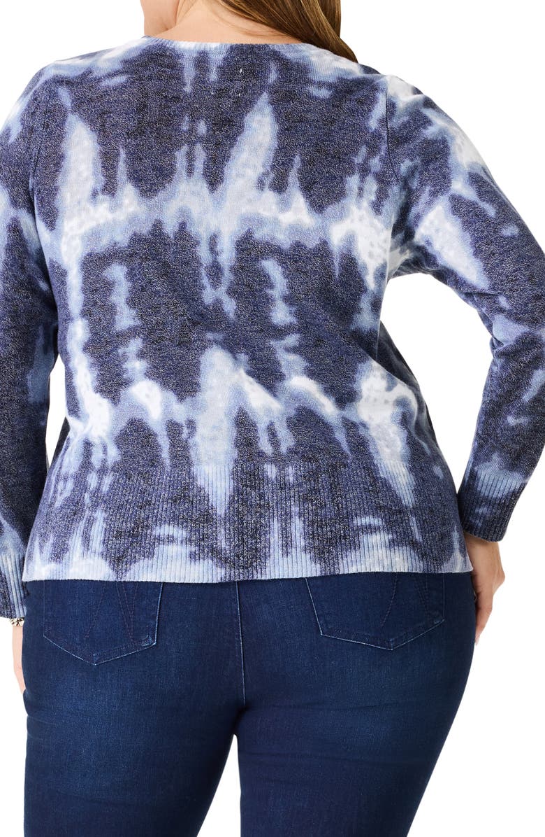 NIC+ZOE Supersoft Shibori Sweater, Alternate, color, Blue Multi