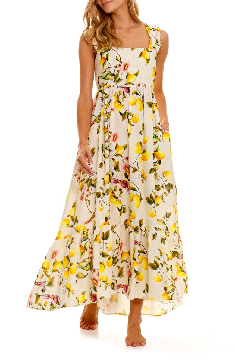 The Lazy Poet Mika Palermo Linen Nightgown, Main, color, 