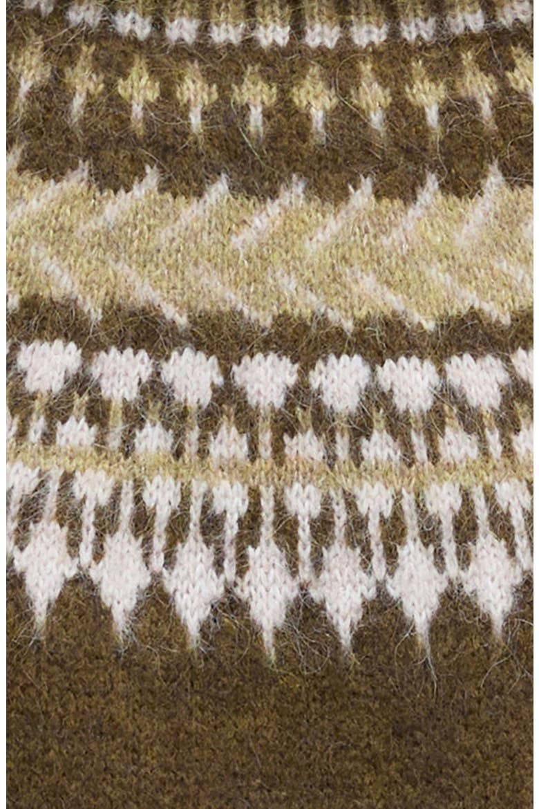 Lorrie Fair Isle Wool & Alpaca Blend Sweater, Alternate, color, BROWN MULTI