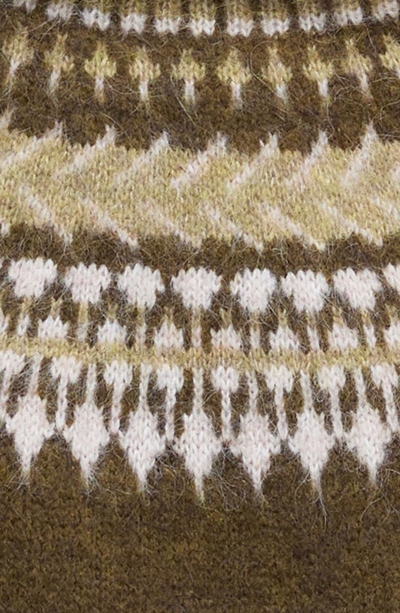 Barbour Lorrie Fair Isle Wool & Alpaca Blend Sweater, Alternate, color, Brown Multi