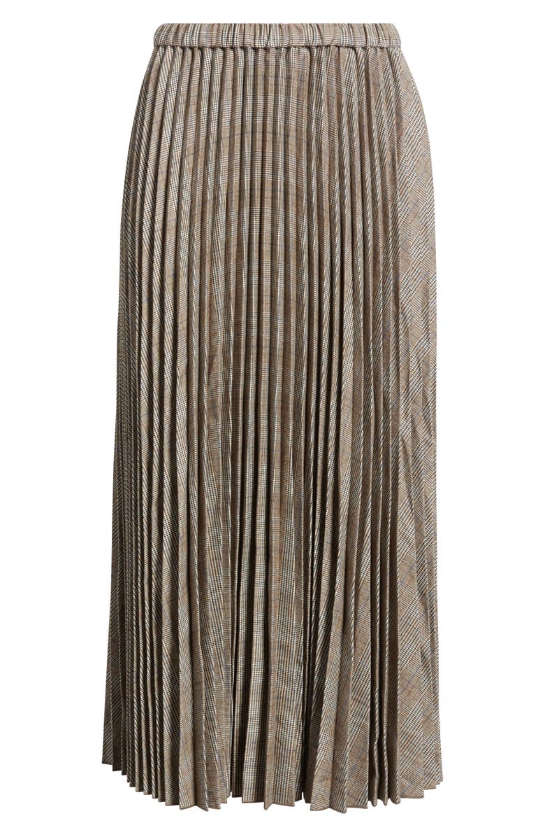 Anne Klein Pull-On Pleated Skirt, Alternate, color, Soft Birch Multi