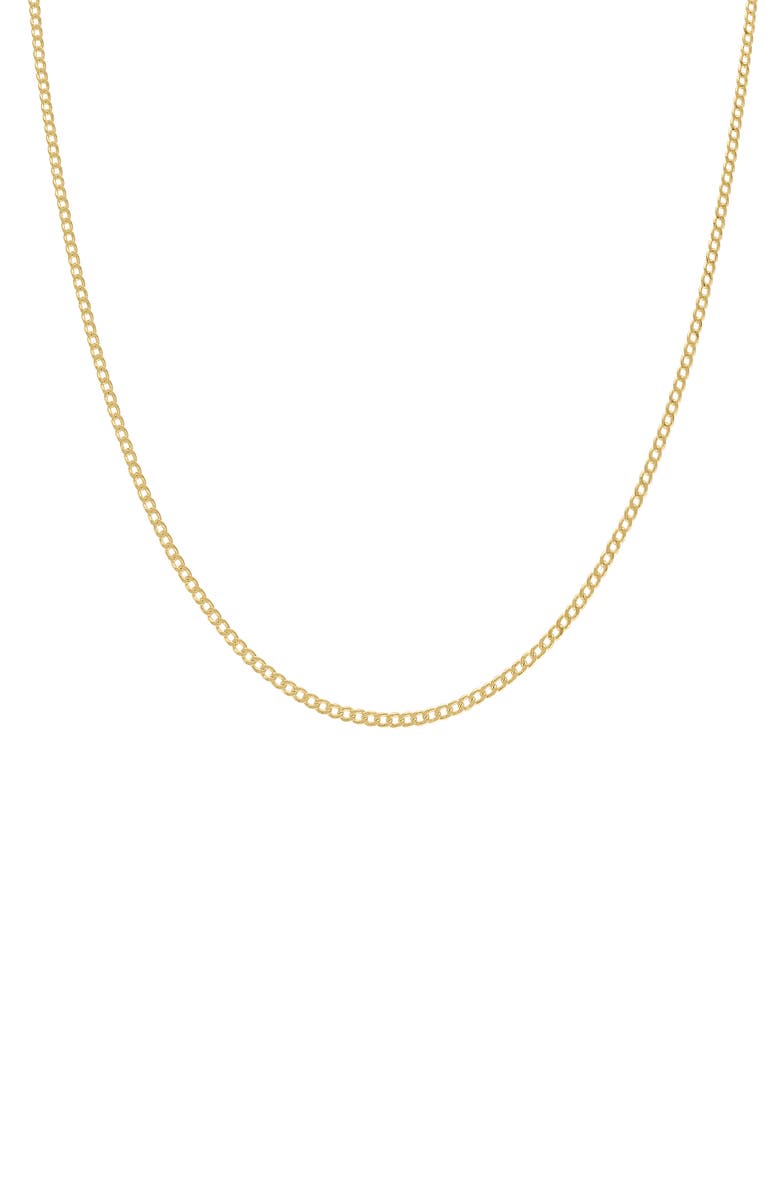FUZION CREATIONS 14K Gold Curb Chain Necklace, Main, color, Yellow