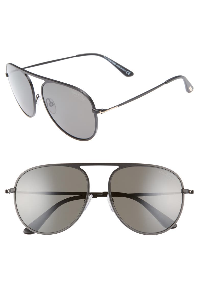 TOM FORD 59mm Aviator Sunglasses, Main, color,