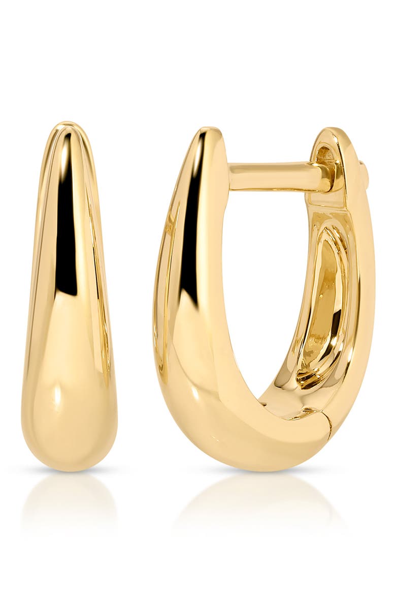 Mini Maeve Huggie Hoop Earrings, Main, color, 14K YELLOW GOLD