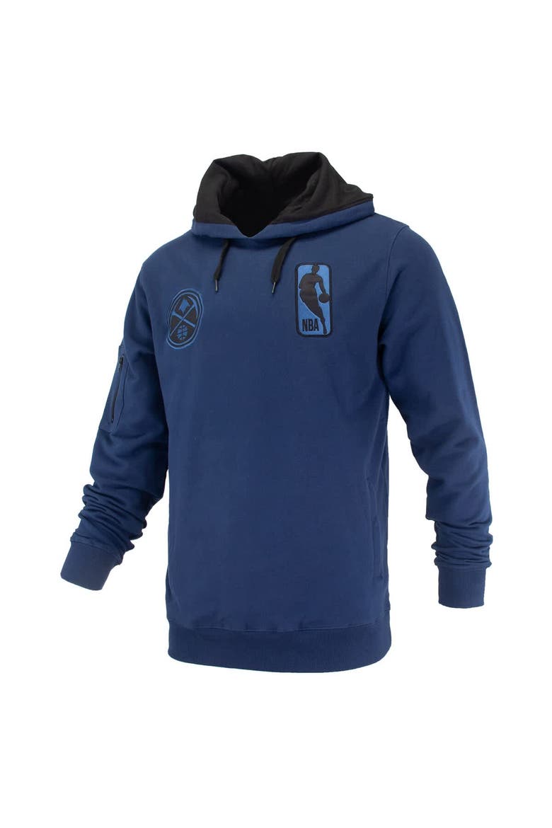 Unisex FISLL Navy Denver Nuggets Logoman Shadow Collection Pullover Hoodie, Alternate, color, Navy
