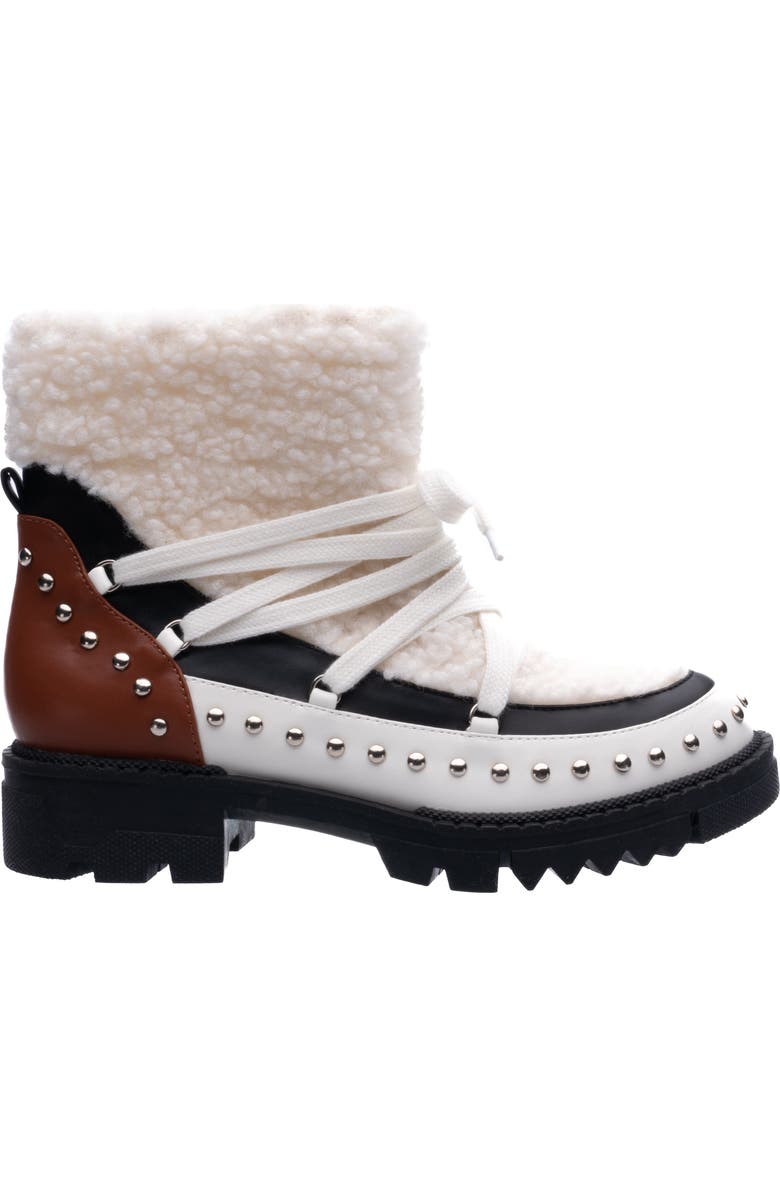 NINETY UNION Snowball Faux Shearling Lug Sole Bootie, Alternate, color,
