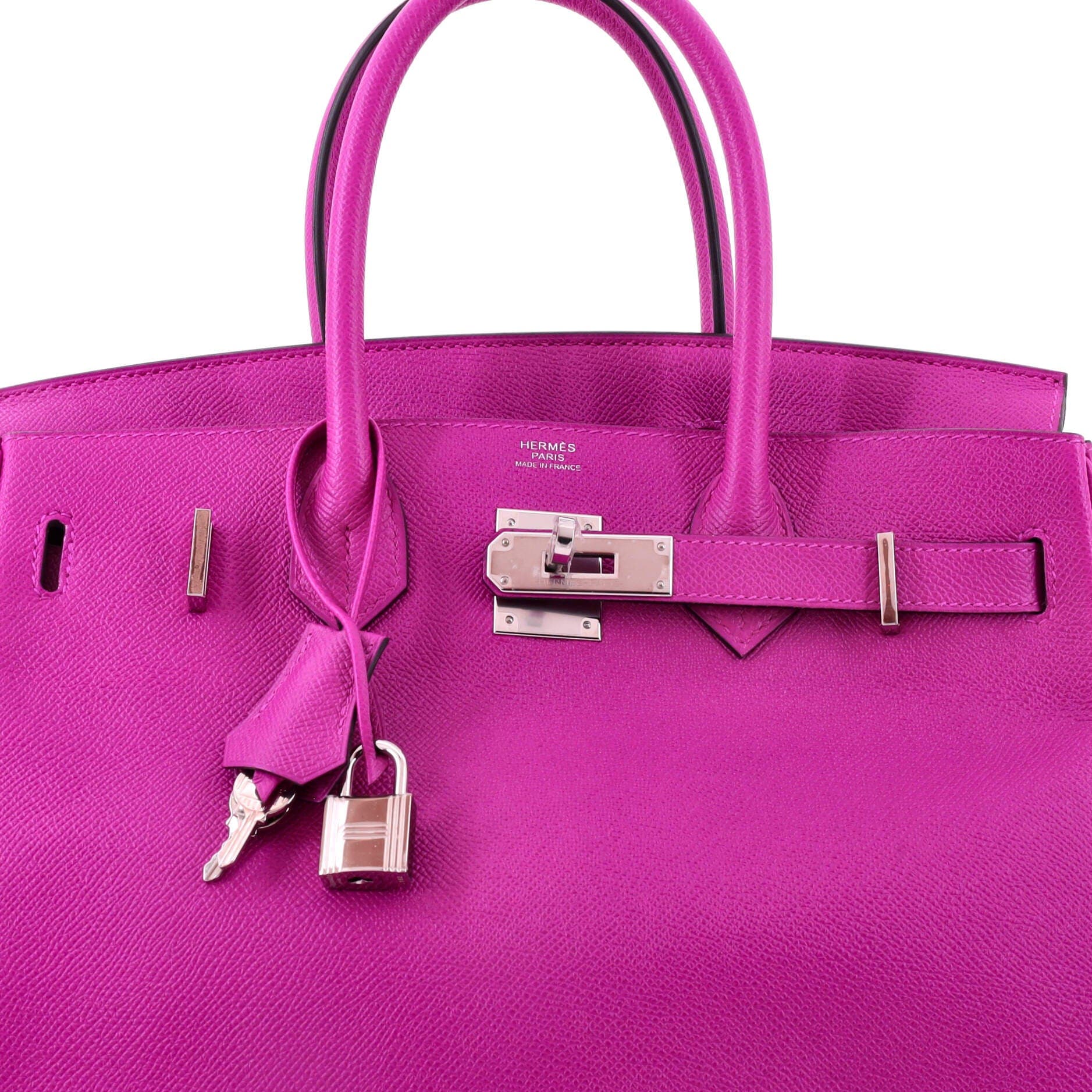 Birkin Handbag Pink Epsom with Palladium Hardware 30, Alternate, color, Pink