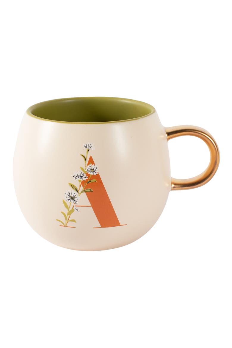 Floral Monogram Mug, Main, color, A