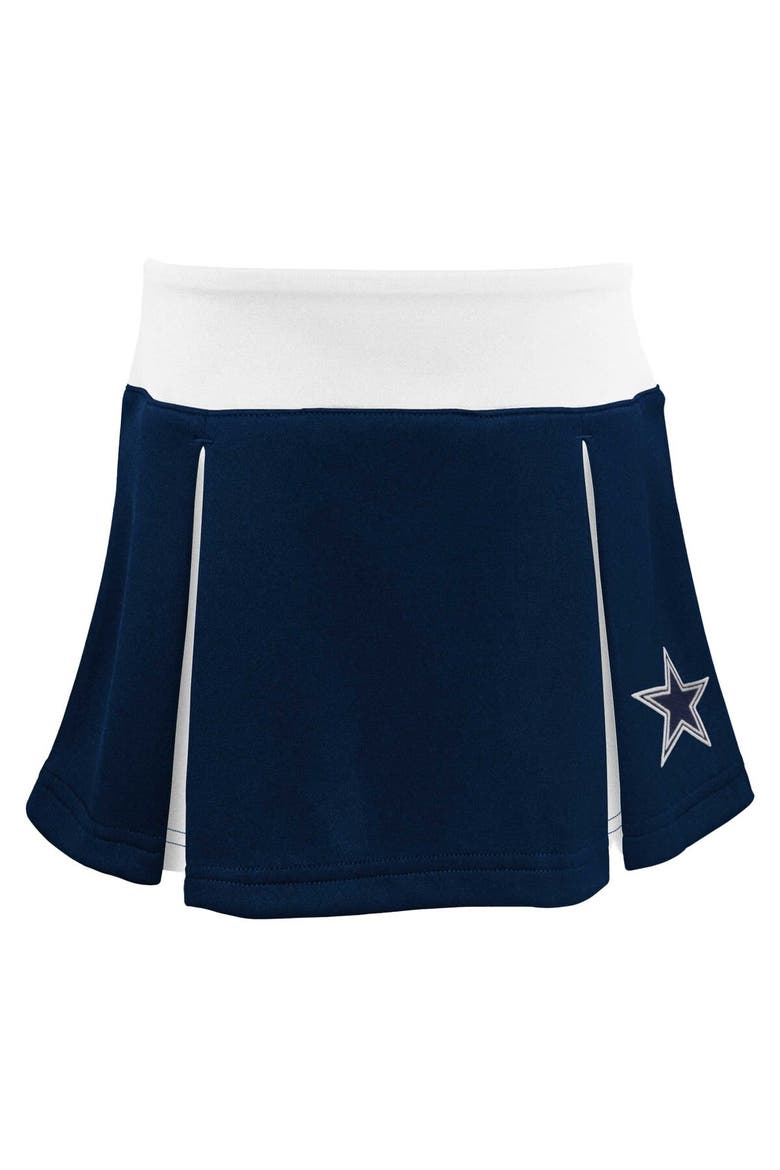 Girls Youth Navy Dallas Cowboys Spirit Two-Piece Cheerleader Set, Alternate, color, Navy