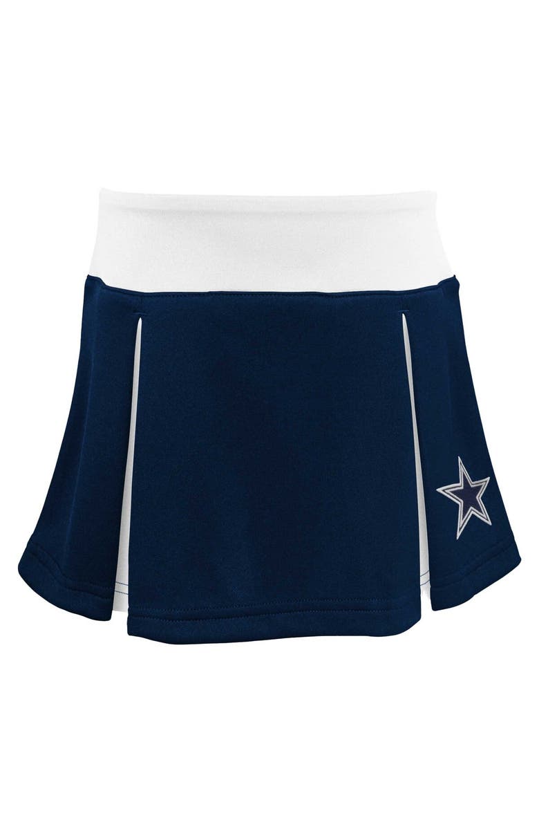 Outerstuff Girls Youth Navy Dallas Cowboys Spirit Two-Piece Cheerleader Set, Alternate, color, Navy