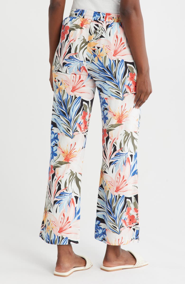 Ellen Tracy Wide-Leg Pants, Alternate, color, Exotic Blooms