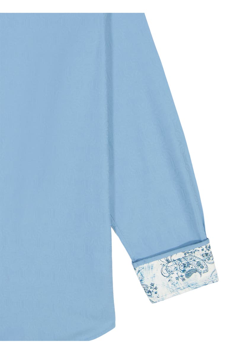 Robert Graham Odyssey Classic Fit Long Sleeve Stretch Cotton Button-Up Shirt, Alternate, color, Glacier