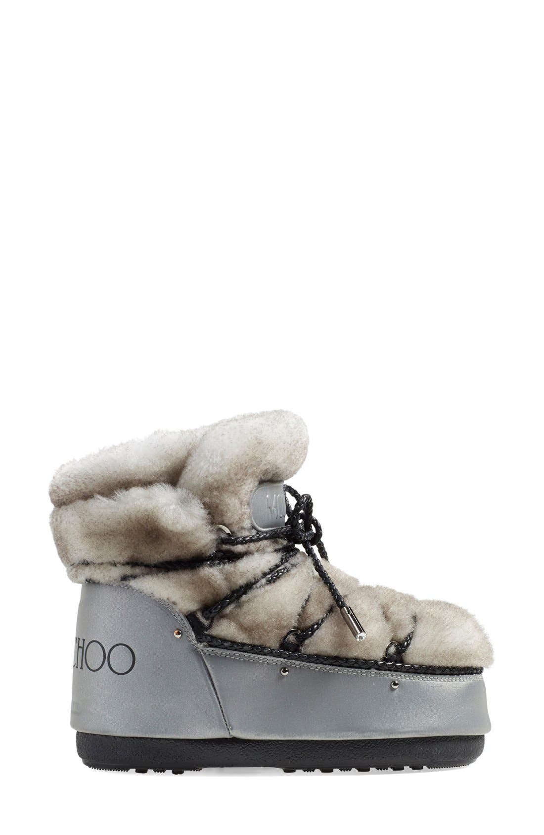 Moon Boot<sup>®</sup> Jimmy Choo Genuine Shearling Moon Boot<sup>®</sup>, Alternate, color, 