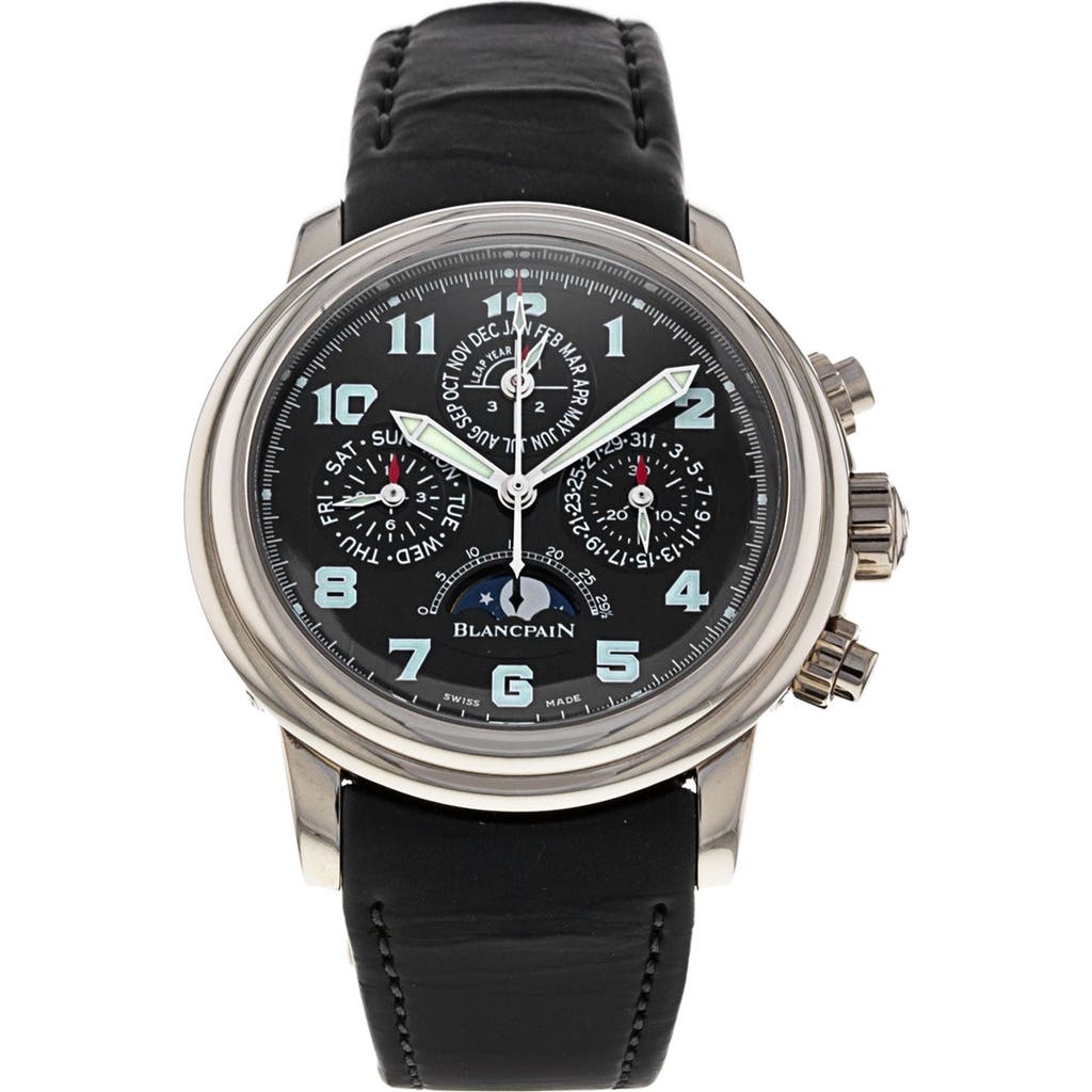 Watchfinder & Co. Blancpain Leman Preowned 2021 Moonphase 215.30.46.21.03.001 Leather Strap Watch in White Gold  product