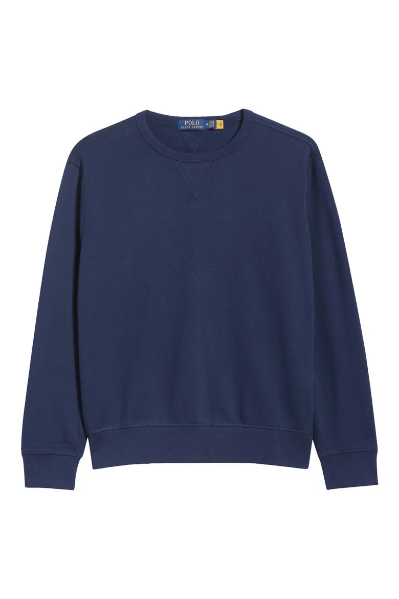Fleece Crewneck Sweatshirt, Alternate, color, NAVY