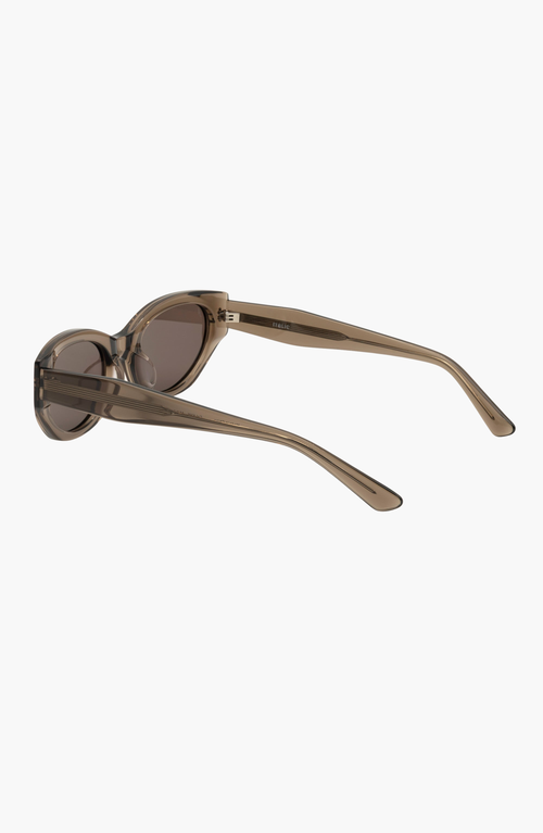 Italic Michele Cat-eye Italian Acetate Sunglasses In Translucent Vetiver