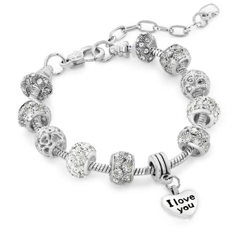 I Love You And Heart Charm Bracelet