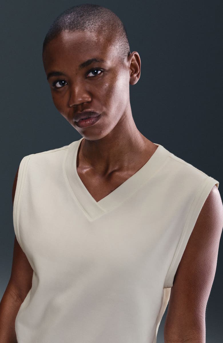 Nike V-Neck Golf Vest, Alternate, color, Sail/ Black