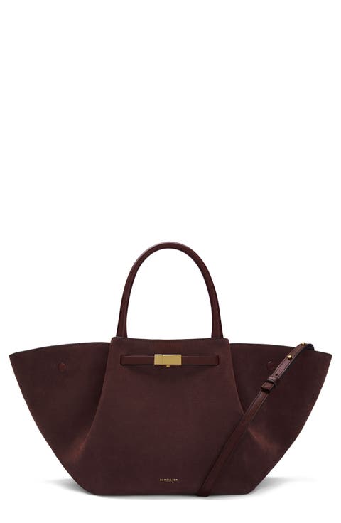 New York Leather East/West Midi Tote