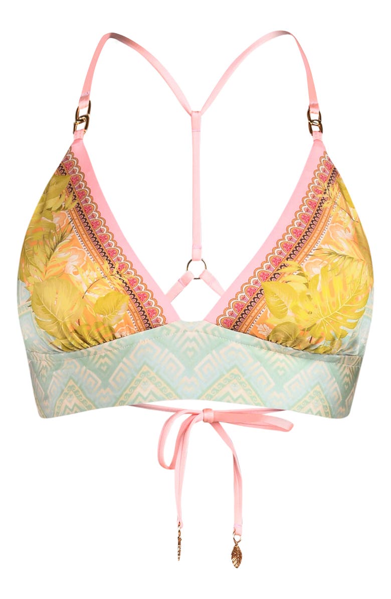 Sunshine 79 Dreamland Banded Triangle Bikini Top, Alternate, color, Beige Multi