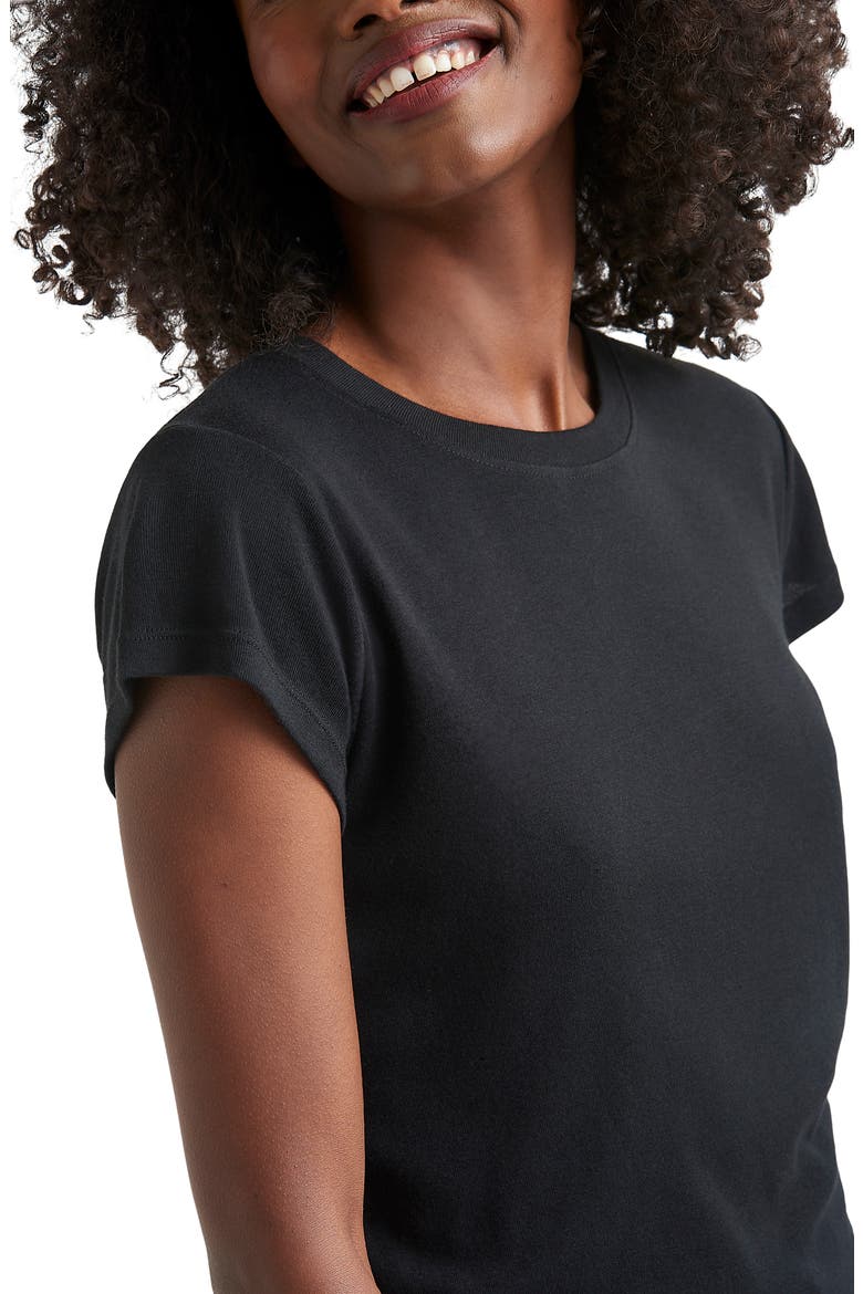 Faye Crewneck Tee, Alternate, color, BLACK