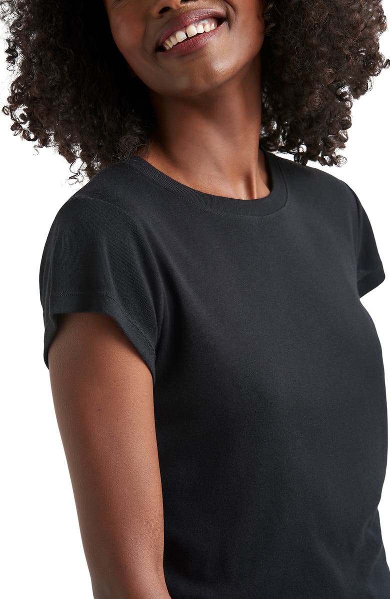 Splendid Faye Crewneck Tee, Alternate, color, Black