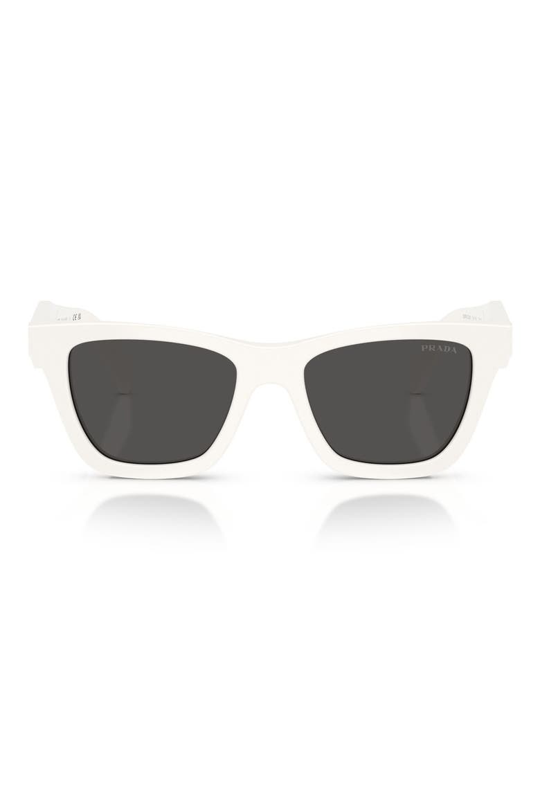 51mm Butterfly Sunglasses, Main, color, TALC / DARK GREY