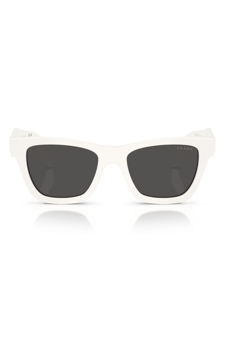 Prada 51mm Butterfly Sunglasses, Main, color, Talc / Dark Grey