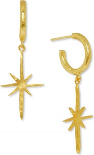 Ottoman Hands Northern Star Hoop Earrings