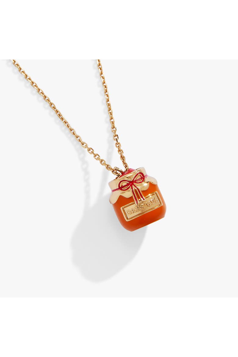 Caramel Apple Dip Slider Necklace, Main, color, Gold