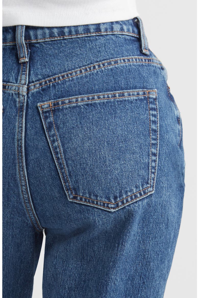 High Waist Tapered Mom Jeans, Alternate, color, MEDIUM BLUE
