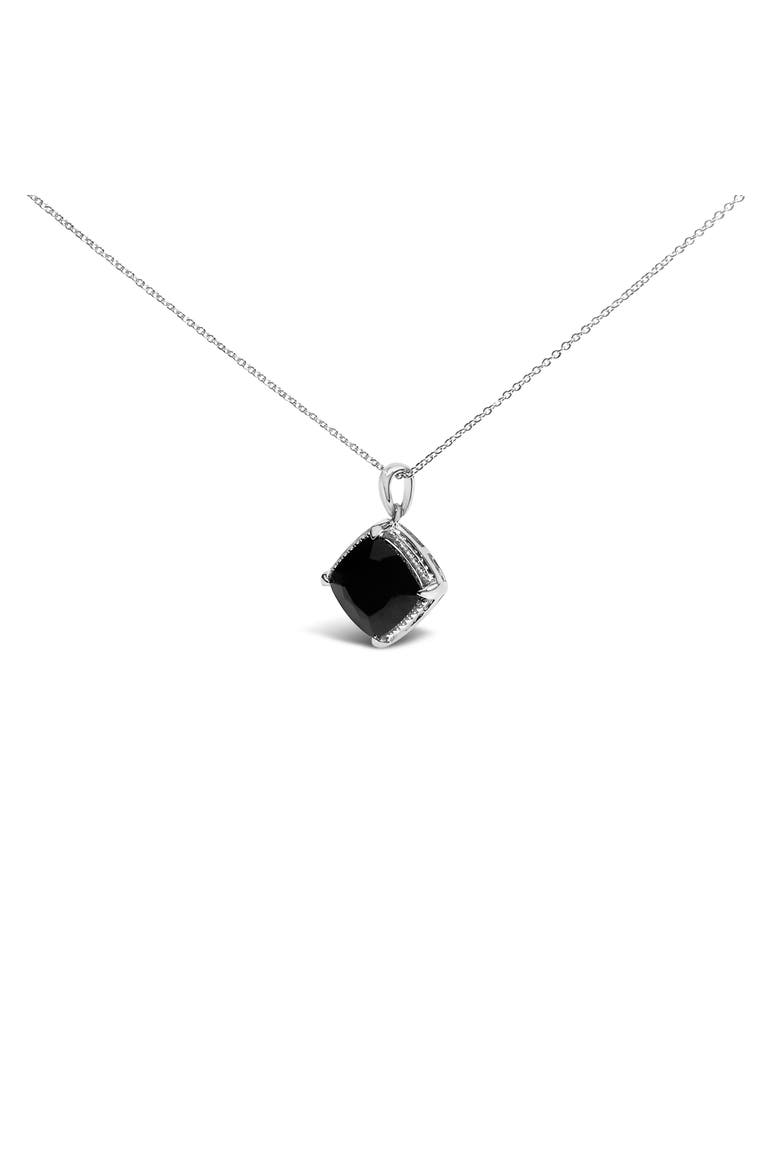 Sterling Silver Cushion Onyx 3-Piece Jewelry Set Ring Earrings Pendant, Alternate, color, Silver