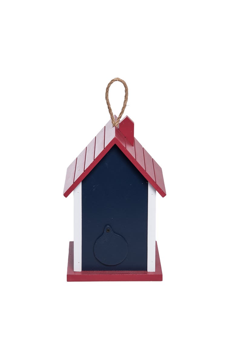 Transpac MDF Patriotic Birdhouse Multicolored for Spring Home Decor, Alternate, color, Multicolored
